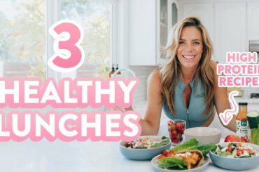 3 HEALTHY High Protein Lunch Recipes | EASY meals for work or school