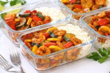 Cajun Shrimp Meal Prep | Healthy 20 Minute Lunch Recipe