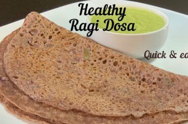 Instant Ragi Dosa | Quick & Healthy breakfast recipe | Finger Millet Dosa #healthydietrecipes