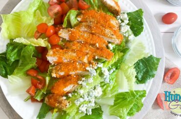 How to Make Hungry Girl’s Crispy Buffalo Chicken Salad (Speedy Recipe Demo) // #shorts