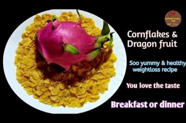 Have you tried Cornflakes with dragon fruit |Healthy weightloss recipe|Try once breakfast or dinner