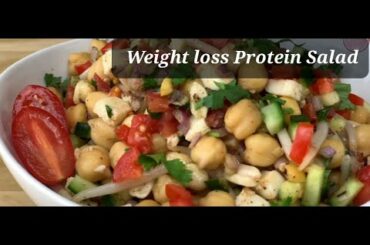 Warm Salad| Healthy Salad Recipe for weight loss |High Protein Salad #salad #paneerrecipe#chickpeas