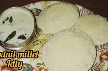 healthy and soft foxtail millet idly #healthy breakfast recipe in tami