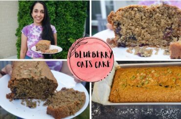 BLUEBERRY OATS CAKE RECIPE | HEALTHY CAKE RECIPE |FRESH BLUEBERRY CAKE