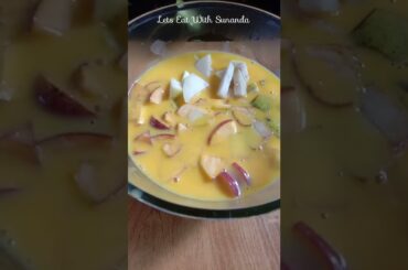 Fruit Custard Recipe |Healthy Fruit Custard#shorts #youtubeshorts #trending #custard #fruitcustard