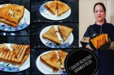 5 Healthy  Nutritious Sandwich Recipe|High Protein  Sandwich Recipe |Fitfood & Health