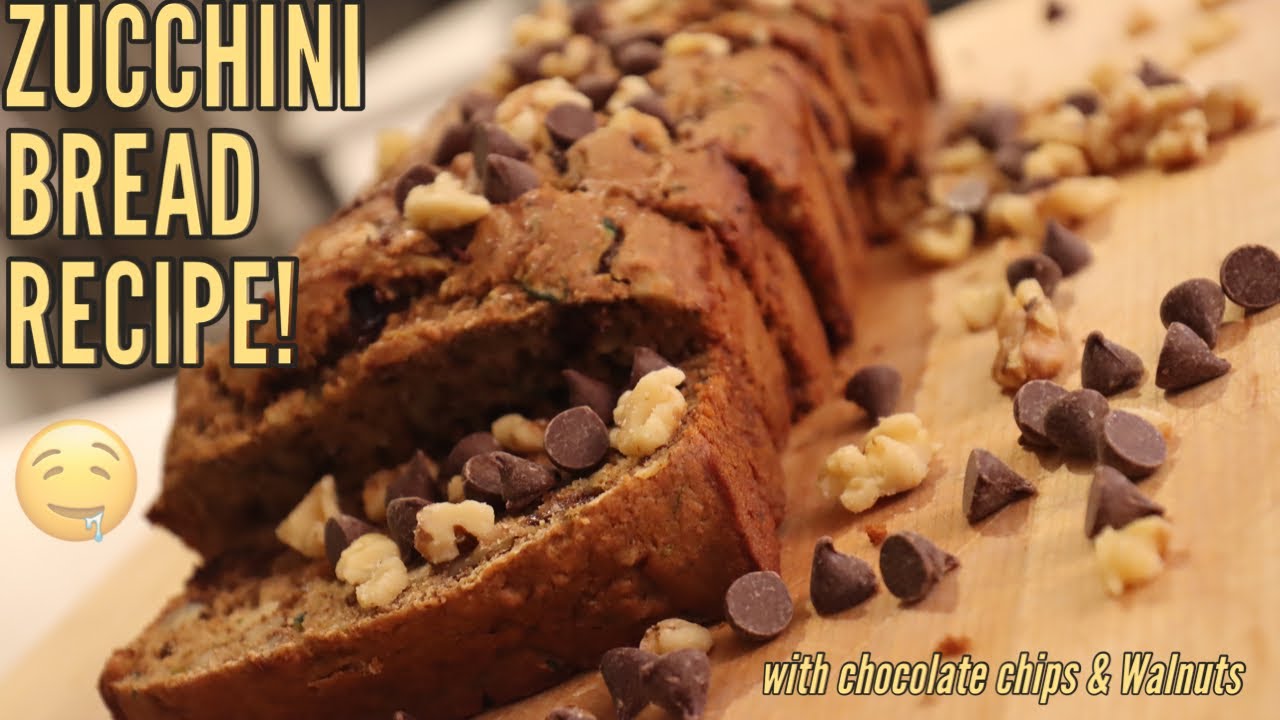 Easy Healthy Recipe – Zucchini Bread with Chocolate Chips and Walnuts Easy Healthy Recipe - Zucchini Bread with Chocolate Chips and Walnuts