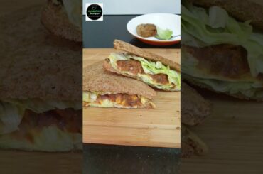 Cafe style Healthy Veg Sandwich #shorts