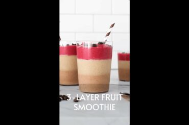 3-Layer Fruit Smoothie | weight loss smoothies recipes| #shortvideos