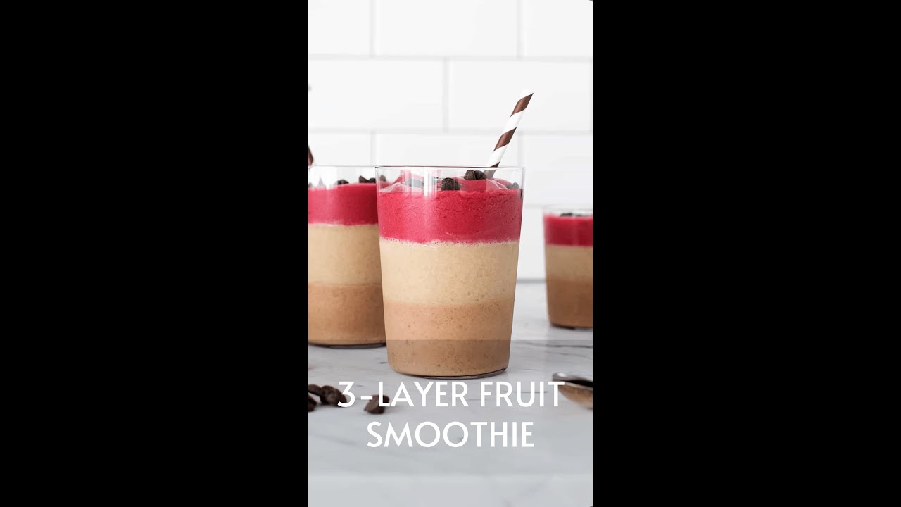3-Layer Fruit Smoothie | weight loss smoothies recipes| #shortvideos 3-Layer Fruit Smoothie | weight loss smoothies recipes| #shortvideos