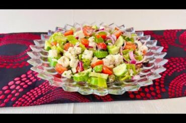 Simple Greek Salad || How To Make Greek Salad With Dressing #greeksalad #summerspecial #healthysalad