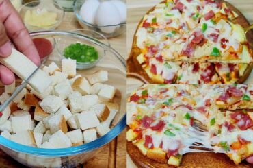 BREAD PIZZA RECIPE! NO OVEN NEEDED AND READY IN 10 MINUTES!