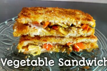 Healthy Vegetables Sandwich Recipe/Commercial Sandwich/Street Style Sandwich/Food and Stitch