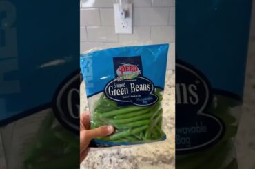 HEALTHY DINNER FOR TWO! Green bean and ground beef stir fry. What should I cook next? #fyp #foryou