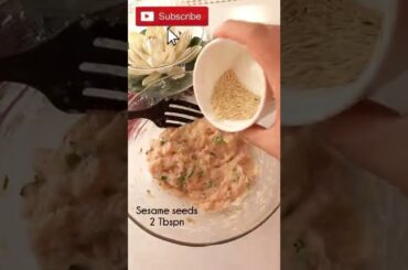 WORLDS EASIEST THAI SESAME CHICKEN MEATBALLS RECIPE | QUICK SNACK IDEAS #shorts