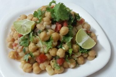 CHICK PEA POTATO SALAD/ALOO CHANA CHAAT/SALAD RECIPE/HEALTHY SALAD/Rcp No :62