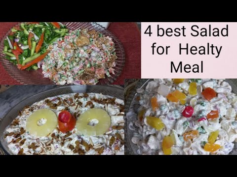 4 best Salad for Healty Meal // 4 Healthy Salad Recipes // Cooking by Aneela. 4 best Salad for Healty Meal // 4 Healthy Salad Recipes // Cooking by Aneela.
