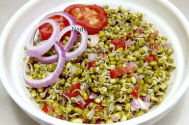 How to Make Sprouts Salad | Healthy Green Gram Sprout Salad Recipe | sprouted moong dal salad