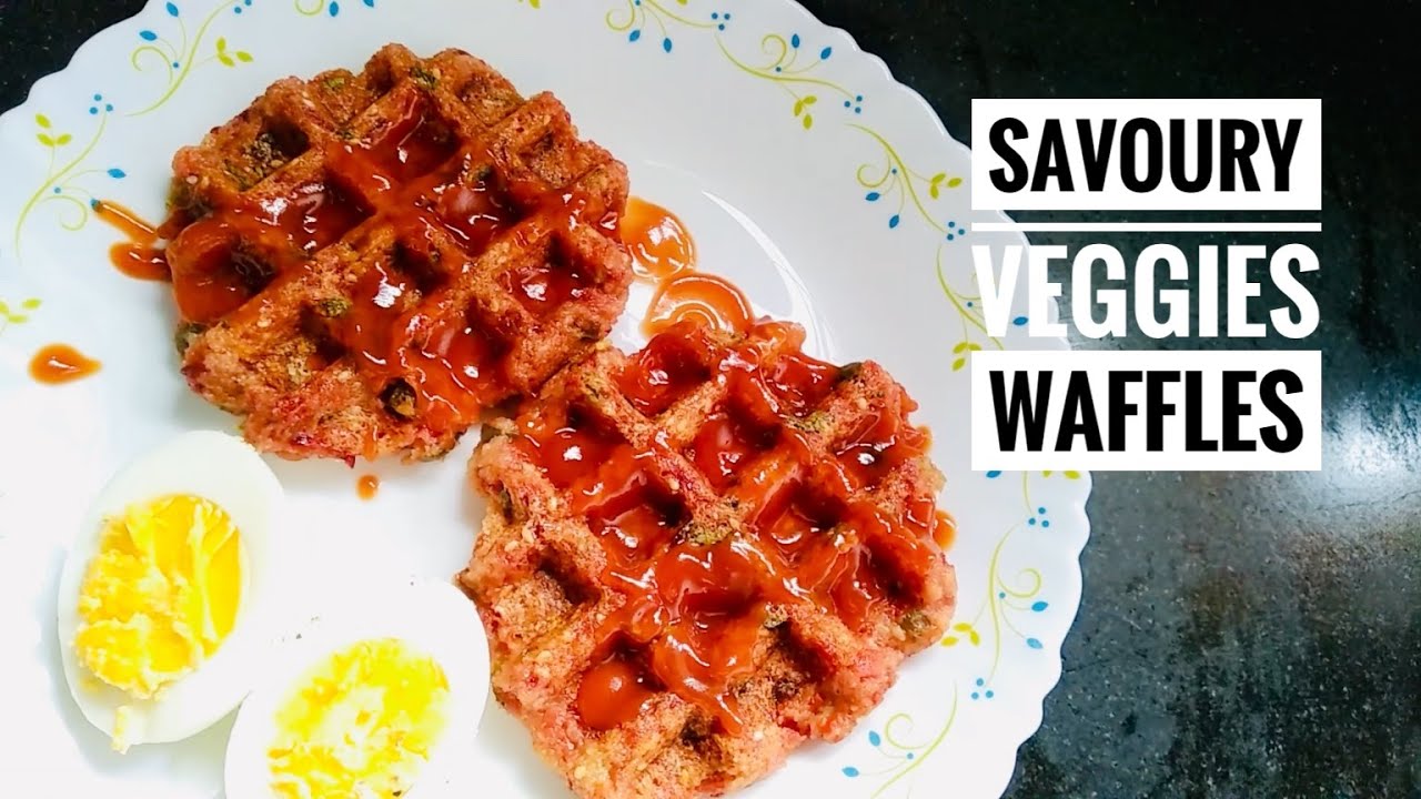 Savoury Veggies Waffles | Healthy Breakfast Ideas | Kids Lunch Box Recipe Savoury Veggies Waffles | Healthy Breakfast Ideas | Kids Lunch Box Recipe