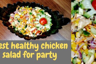 Healthy Chicken Salad Full Recipe By Ajoo Food World/ (Weight Loss Recipe)