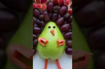 Turkey Fruit Platter || Healthy Recipes #shorts