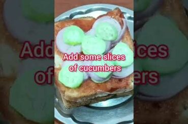 Sandwich Recipe| Breakfast recipe| Zero oil Bombay sandwich | Healthy Recipe#shorts