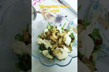 MY MADAM LUNCH SALAD, ROMAIN LETTUCE SALAD RECIPE, EASY AND HEALTHY FOOD SALAD EVER