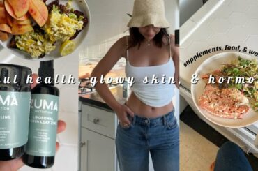 gut health, glowy skin, & hormones | current supplements, pilates, & healthy meals | VLOG
