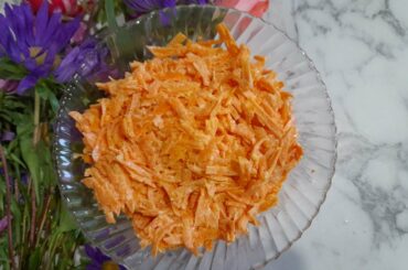 Carrot salad. A simple recipe for a delicious and healthy salad in 5 minutes.