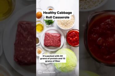 Healthy Cabbage Roll Casserole #cabbagerolls #casserole #lowcalorie #healthyrecipe