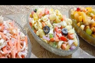 3 Salads Recipes|easy recipes of Salads|healthy salads recipes|3 types of salads|different salads