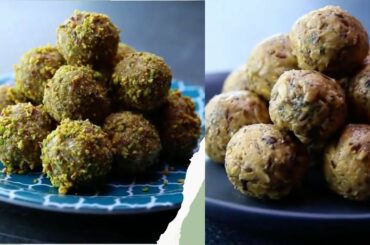 No Bake  oats energy balls - Peanut Butter and Pistachio Balls | Healthy recipes for weight loss