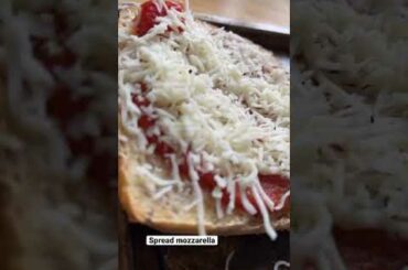 Pizza made with Ciabatta bread made healthy #healthy #shorts #viral
