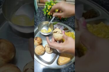Desi Bihari dinner thali ideas #youtubeshorts #shorts #trending