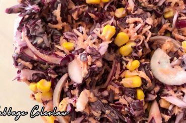 Cabbage Coleslaw / Red Cabbage Salad / Healthy Salad Recipe