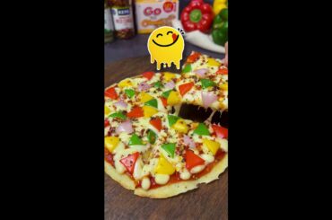 Healthy Pizza Recipe #NoMaida #NoYeast #NoOven #InsideTheKitchen #Shorts