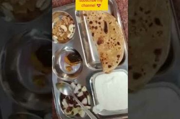 Simple Veg thali | Desi Lunch Thali Ideas | Healthy Lunch Recipe#shorts#youtubeshorts#haryana