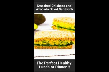 Smashed Chickpea & Avocado Salad Sandwich Recipe  #shorts #healthy #food #cooking #recipe
