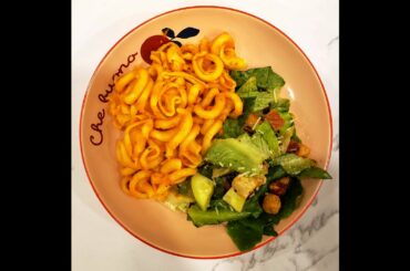 This Easy and Healthy Dinner Recipe is a HUGE WIN! Macaroni and Ceaser Salad