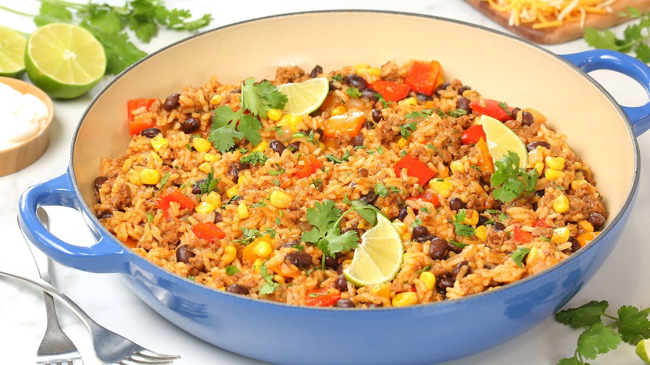 Beef Taco Skillet | One Pan 30 Minute Dinner Recipe Beef Taco Skillet | One Pan 30 Minute Dinner Recipe