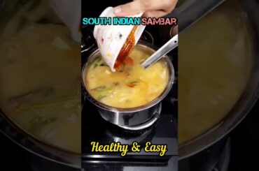 #shorts Sambar recipe, healthy high protein vegetarian meal thali, konkani kolmbo #sambar #dinner