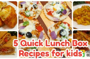 5 Quick Lunch Box Recipes for kids/Healthy Snacks Recipes/Lunch Box Ideas by Honest Time