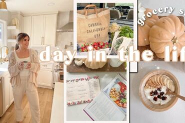 HEALTHY LIFESTYLE | morning habits, grocery shop, meal plan, + what I eat in a day! day in the life