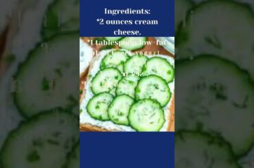 Healthy Lunch Recipes with 450 Calories or Less_ Cucumber Sandwich#shorts #food #lowcalorie