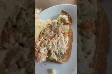 Healthy chicken salad sandwich under 200 calories!
