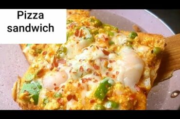 Bread pizza|pizzasandwich|healthy recipe|breakfast ideas|evening snack|10 min recipe|cheese sandwich
