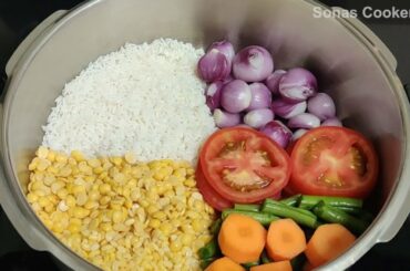 Easy Lunch Box Recipe | How To Make Tasty Hotel Saravana Bhavan Style Sambar Sadham