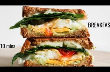 Avocado Egg Grilled Cheese Sandwich   Healthy Breakfast Sandwich Recipe