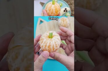 How To Make A Pumpkin? | Orange Pumpkins | Healthy Halloween Snack Idea