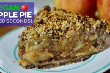 HEALTHY Vegan APPLE PIE in 60 SECONDS! (sugar-free + gluten-free)